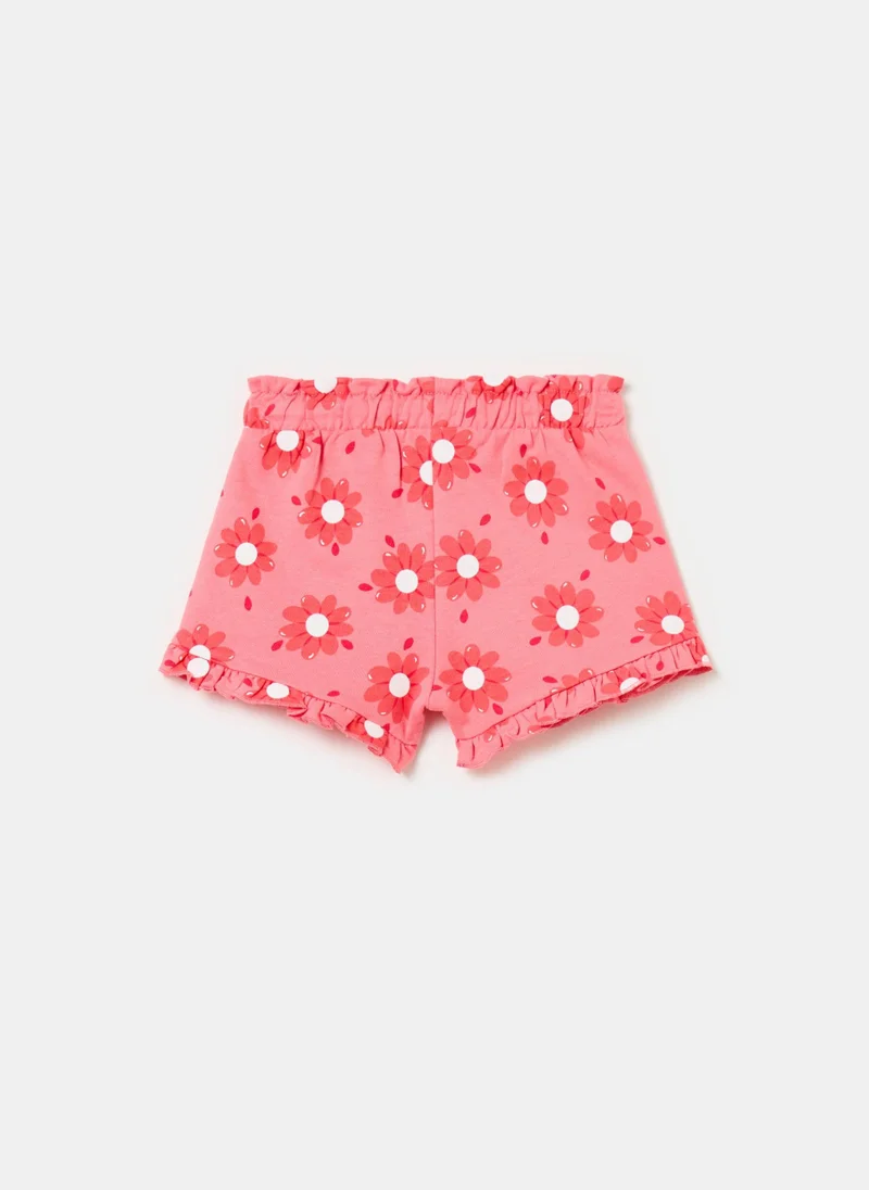 Ovs Shorts With Print And Drawstring