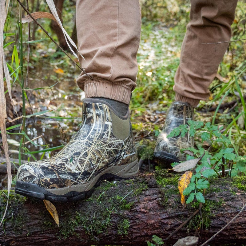 Showave Men's Rubber Boots Waterproof Rain Footwear Durable Short Hunting Boots for Mud Gardening Yard and Chore Working (Size 13,Camo) - Image 2