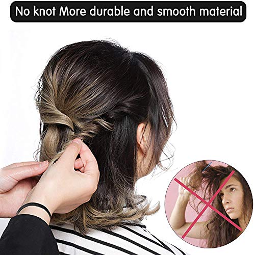 Belicia 100Pcs Black Hair Ties with Bobby Pins No Crease Hair Ties for Women No Metal Hair Bands Ponytail Holders for Womens Hair Rubber Bands for Thick Straight Curly Hair - Image 3