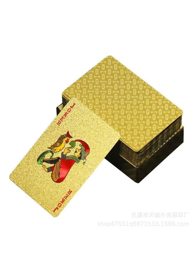 NIBEMINENT Black gold dollar checkered gold foil playing cards - Image 2