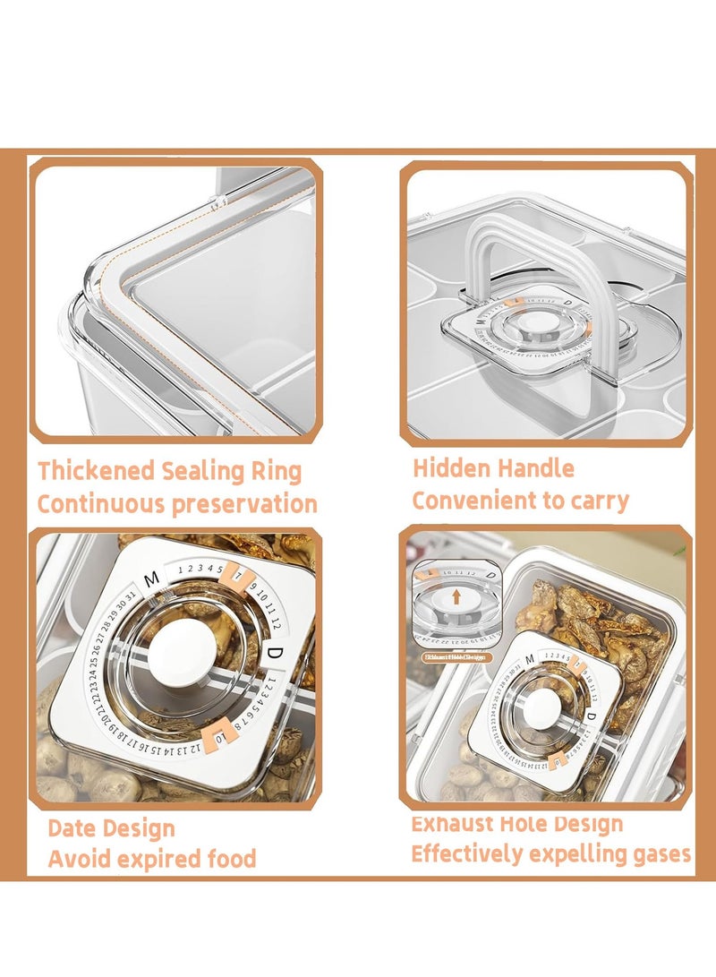 سيوسي صينية تقديم مقسمة مع غطاء ومقبض صينية الوجبات الخفيفة صينية فواكه نباتية للوجبات الخفيفة من الفواكه والحلوى - Image 4