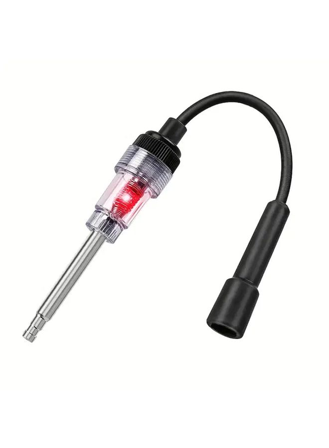Heavy Duty Metal Engine Spark Plug Tester With Replaceable Bulbs And Socket Connector 1 Pc - Image 1