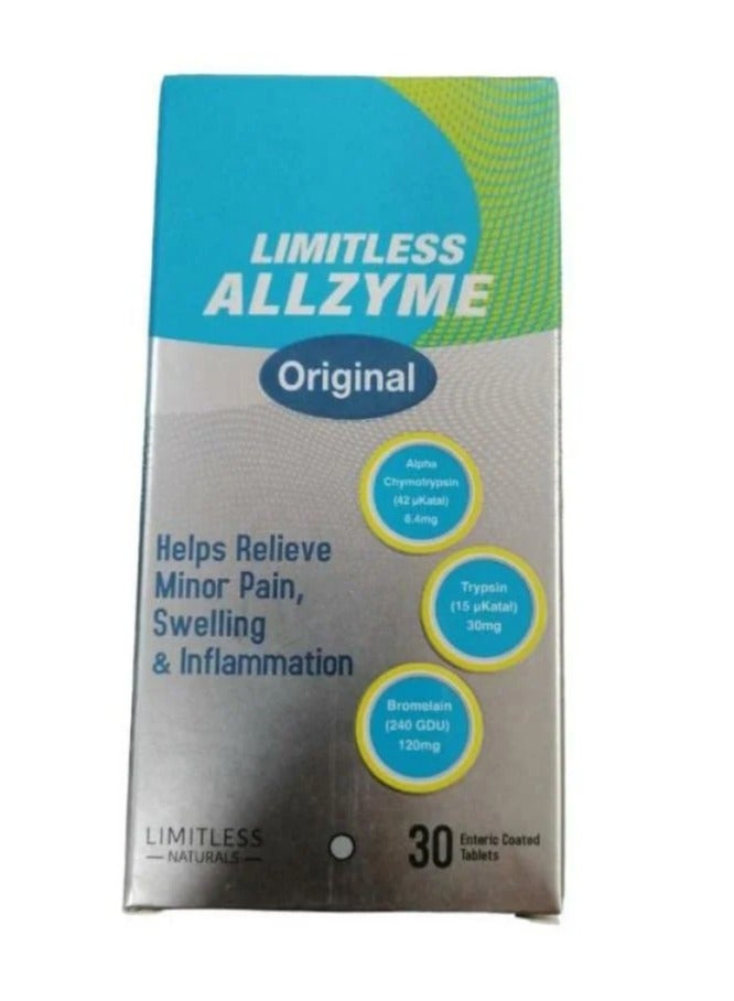 EVA PHARMA Limitless Allzyme Original 30 Enteric Coated Tablets - Image 2