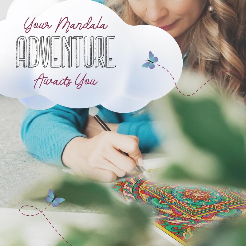 ColorIt Mandalas Volume IV Spiral Bound Adult Coloring Book with 50 Mandala Patterns for Relaxation and Stress Relief - Includes Perforated Pages, Thick Paper, Hardback Covers, and Blotter Page - Image 3