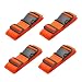 Pwkauka 4 Pack Luggage Straps Adjustable Travel Suitcase Belt Secure Lock Straps to Prevent Bursting for Suitcases Briefcase Travel Bags Extends Life of Bag 4078 Length Orange - Image 2