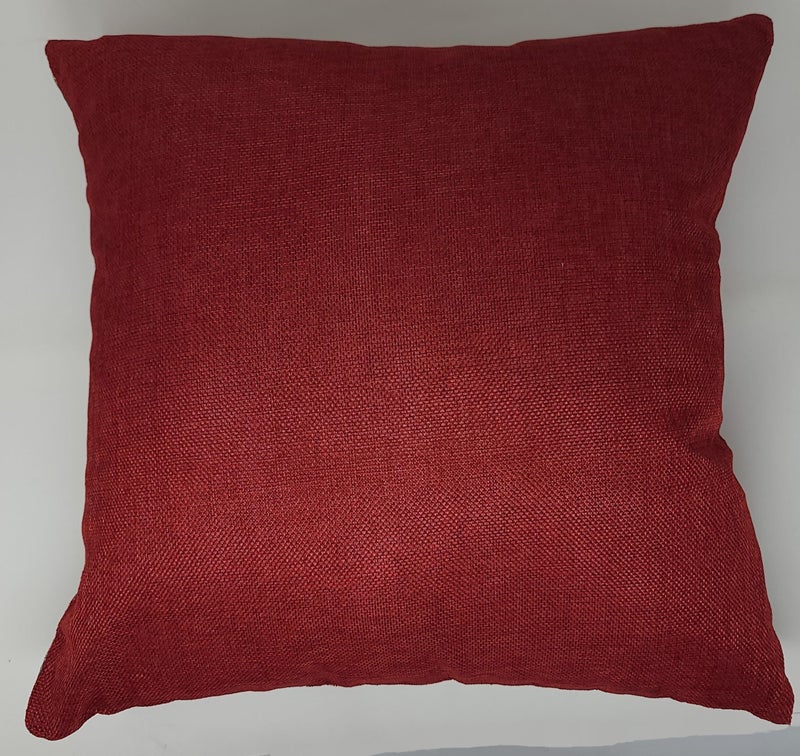 Violet Linen Chenille Chateau Vintage Floral Design 18" X 18" Decorative Cushion Cover, Color Burgundy - Image 2