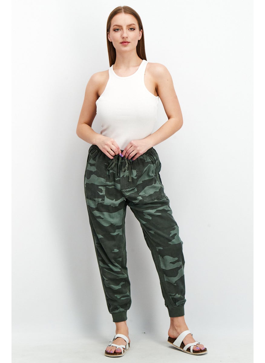Splendid Women Regular Leg Camo Pants, Olive  - Image 4