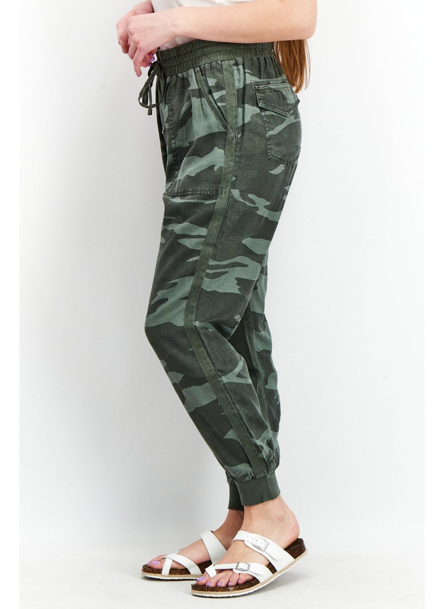 Splendid Women Regular Leg Camo Pants, Olive  - Image 2