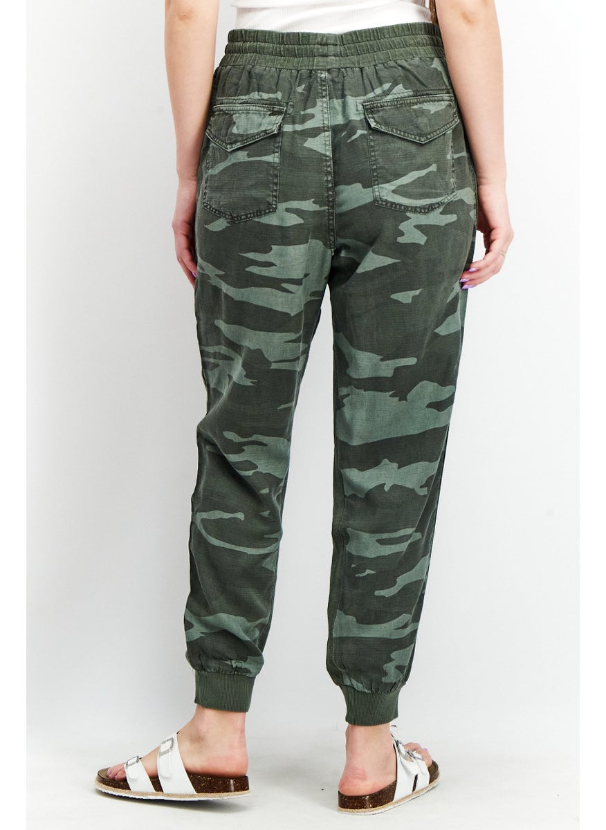 Splendid Women Regular Leg Camo Pants, Olive  - Image 3