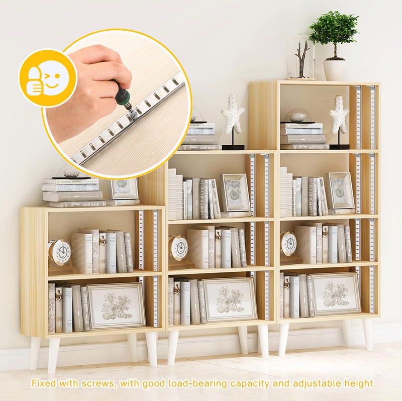 Hardow Adjustable Shelf Bracket 40 Inch 8 Pack Silver Shelf Pilaster Strips Shelf Rail Shelf Track Adjustable Wall Shelves Shelf Standards and Supports for Cabinet Closet Organization - Image 3
