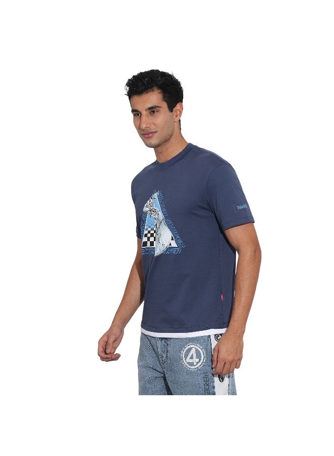 Being Human تي شيرت رجالي بألوان البحرية بياقة دائرية من فانتاستيك فور - Image 2