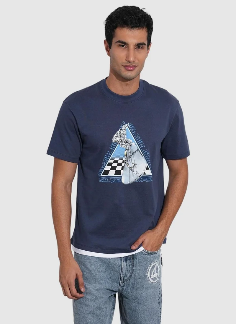 Being Human Men Graphic Printed Round Neck Pure Cotton T-shirt
