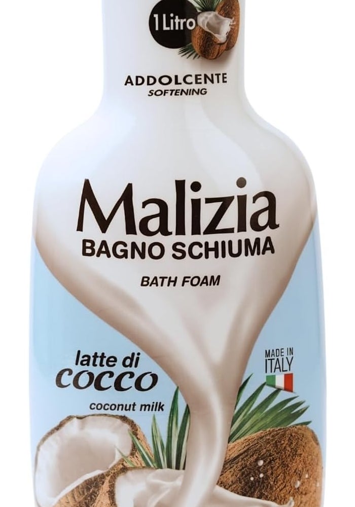Malizia Coconut Milk Bath Foam - 1000ml - Image 1