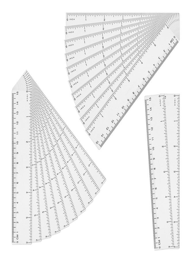 LEXININ 100 Pack 6 Inch Clear Plastic Ruler, 15cm Transparent Plastic Straight Ruler for Home, Office - Image 1