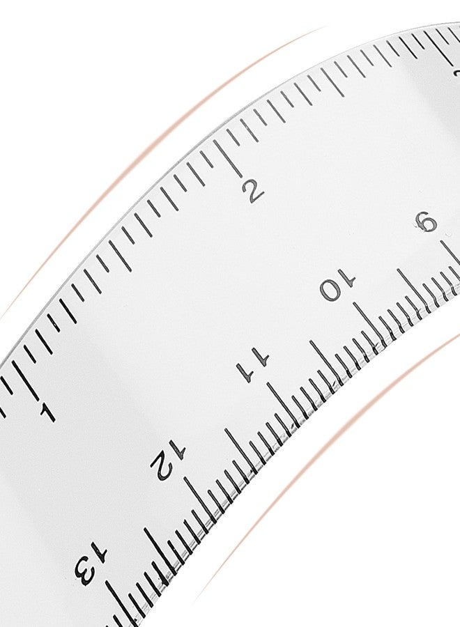 LEXININ 100 Pack 6 Inch Clear Plastic Ruler, 15cm Transparent Plastic Straight Ruler for Home, Office - Image 3