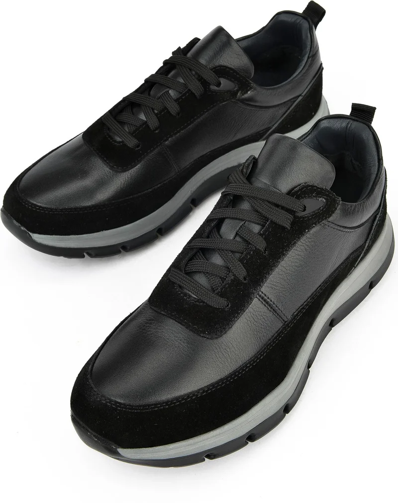 Ziya , Men's Genuine Leather Sneaker 143983ZF90 Black