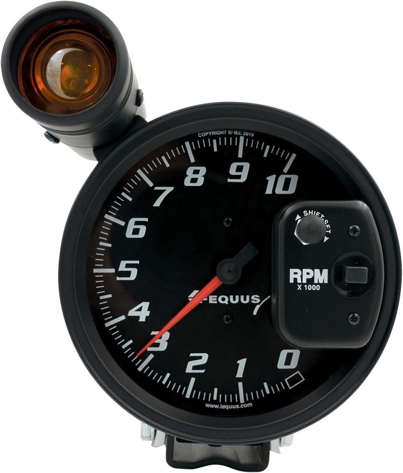 E6080 5" Tachometer 10K RPM Black Dial & Shift Light