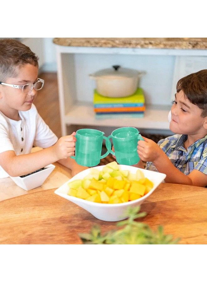 TalkTools Recessed Lid Cup With Handles 2 Lids Green ; Therapy Cups ; Helps Improve Lip Closure And Tongue Retraction ; Alternative To Sippy Cup - Image 5