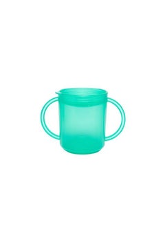 TalkTools Recessed Lid Cup With Handles 2 Lids Green ; Therapy Cups ; Helps Improve Lip Closure And Tongue Retraction ; Alternative To Sippy Cup  - Image 2