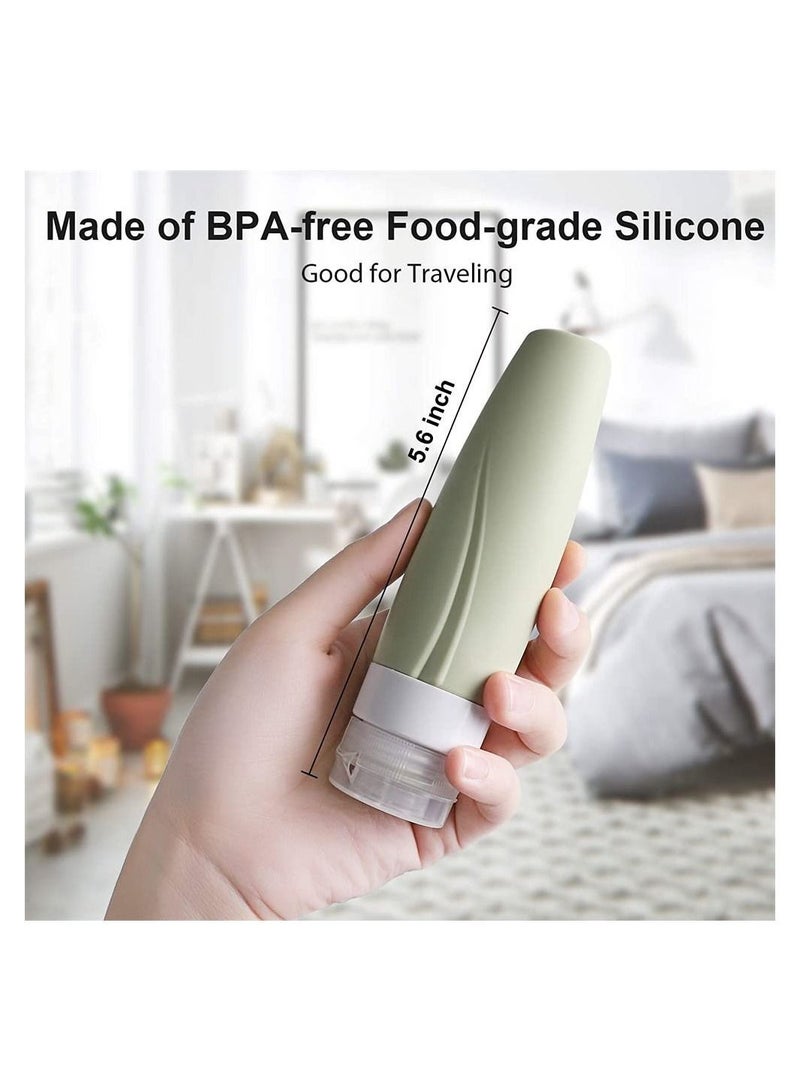 Y&D Silicone Travel Bottles Set Leak Proof Size Container for Toiletries with TSA Approved EVA Bag BPA Free Refillable Perfect Personal - Image 4