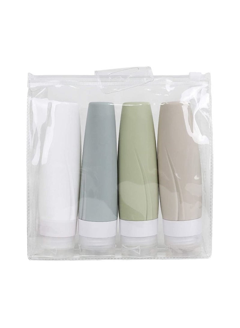 Y&D Silicone Travel Bottles Set Leak Proof Size Container for Toiletries with TSA Approved EVA Bag BPA Free Refillable Perfect Personal - Image 1