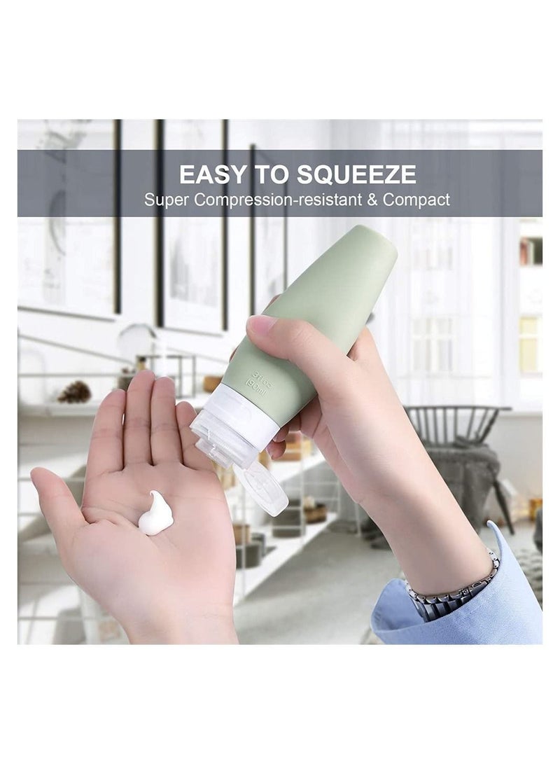 Y&D Silicone Travel Bottles Set Leak Proof Size Container for Toiletries with TSA Approved EVA Bag BPA Free Refillable Perfect Personal - Image 3