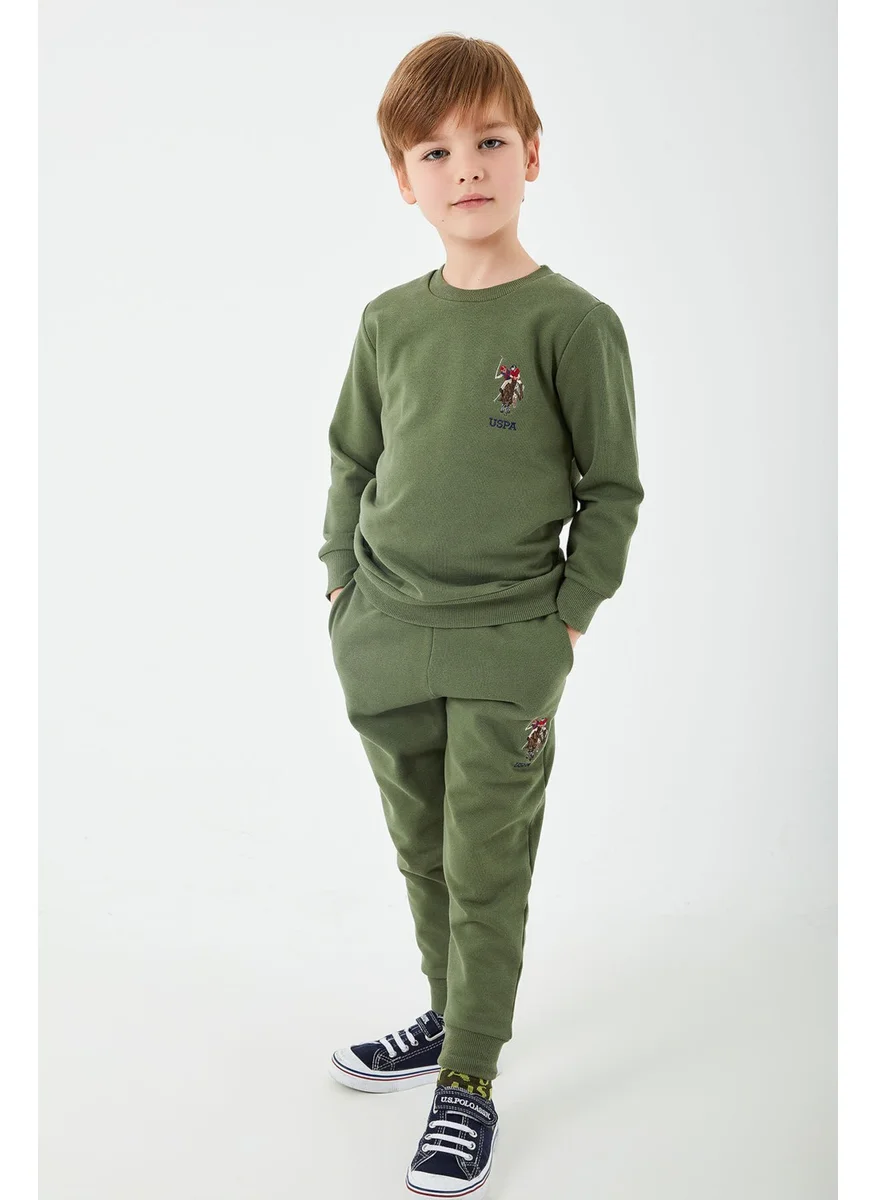 يو اس بولو اسن BASE. Polo Assn. Base. Polo Assn Licensed Classic Khaki Boys Crew Neck Tracksuit Suit