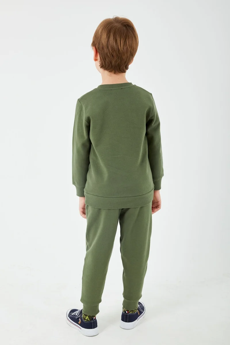 U.S. Polo Assn. BASE. Polo Assn. Base. Polo Assn Licensed Classic Khaki Boys Crew Neck Tracksuit Suit