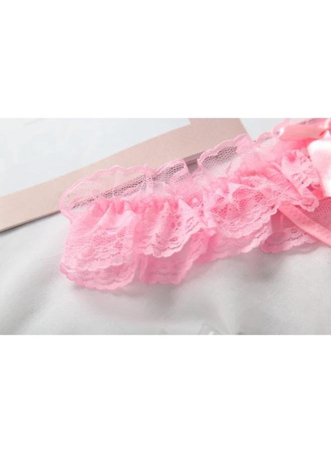 Women's Lace Thong Lingerie Open Crotch Pearls G-Strings Underwear  - Image 4