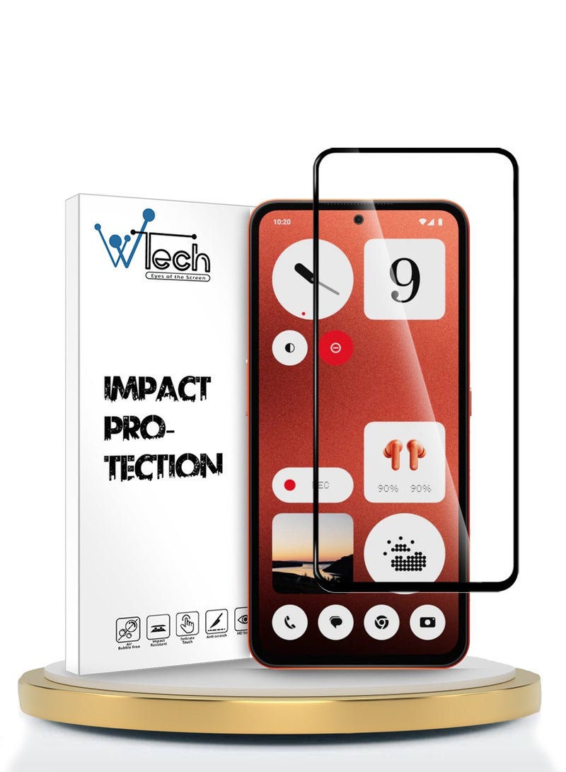 Wtech Nothing CMF Phone 1 5G 2024 Premium E2E Series Full Glue Full Cover Tempered Glass Screen Protector - Clear/Black - Image 1