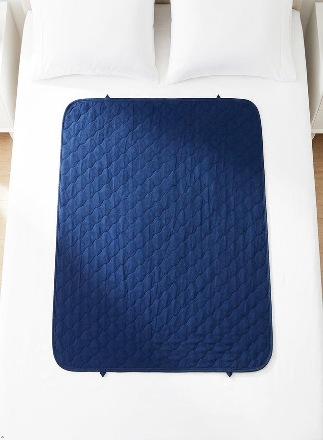 careboree Carebore Reusable Incontinence Bed Pads 34"X36", Pack of 2 Navy - Image 2