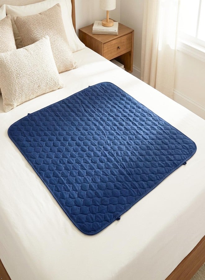 careboree Carebore Reusable Incontinence Bed Pads 34"X36", Pack of 2 Navy - Image 1
