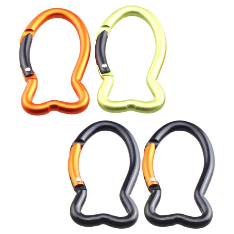 4Pcs Matte Oxidized Aluminum Alloy Fish Shaped Carabiner Clips for Outdoor Hiking Fishing Backpack Accessories Random Color - Image 2