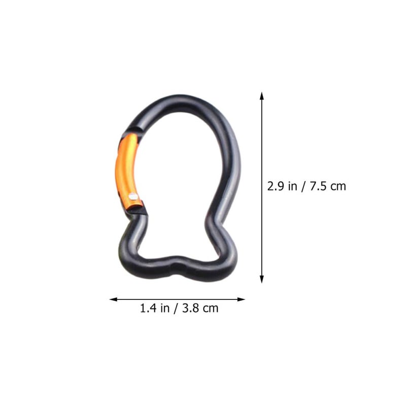 4Pcs Matte Oxidized Aluminum Alloy Fish Shaped Carabiner Clips for Outdoor Hiking Fishing Backpack Accessories Random Color - Image 3
