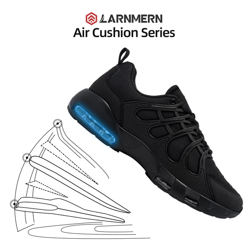 LARNMERN Non Slip Work Shoes for Men Slip Resistant Sneakers Casual Comfort Walking Mens Chef Kitchen Restaurant Breathable Wide Widthï¼ŒBlack 9.5 - Image 5