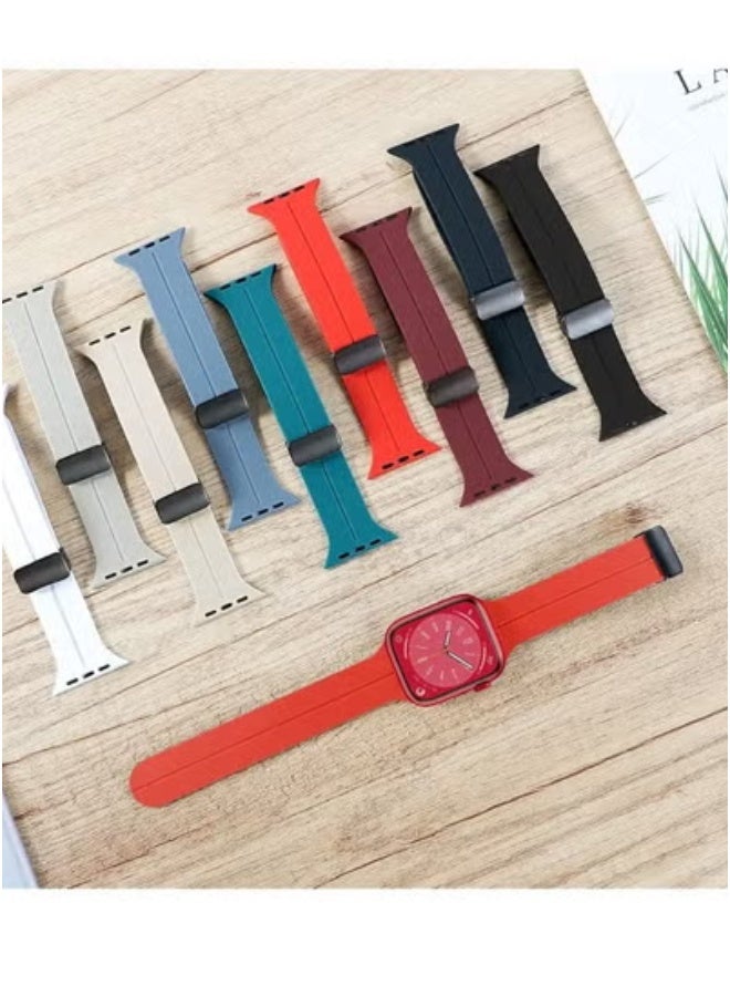 JAJEEK Premium Quick Release Silicone Watch Band for Apple Watch 45mm & 49mm – Soft, Skin-Friendly Sport Strap for Men & Women | Durable, Lightweight & Comfortable Replacement Band | Sweat-Resistant, Adjustable Fit for Active Use | Ideal for All-Day Wear - Image 2