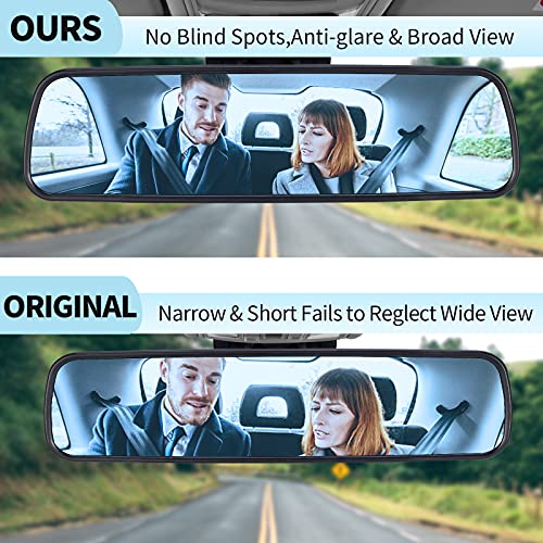 Wontolf Universal Rear View Mirror with Suction Cup - Anti-Glare Interior Mirror for Car, Truck, SUV & Boats - 9.76" (248mm) - Image 2