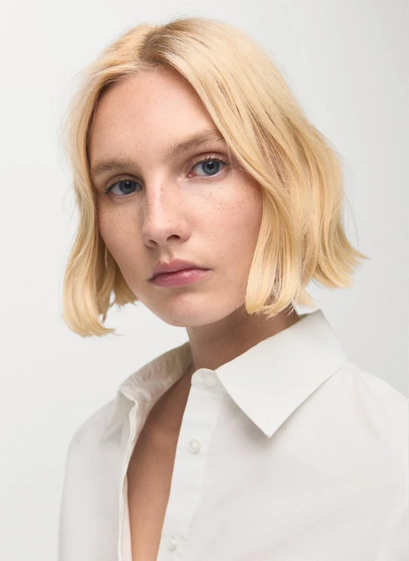 MANGO  Slim-fit poplin shirt for Women | Best Price UAE