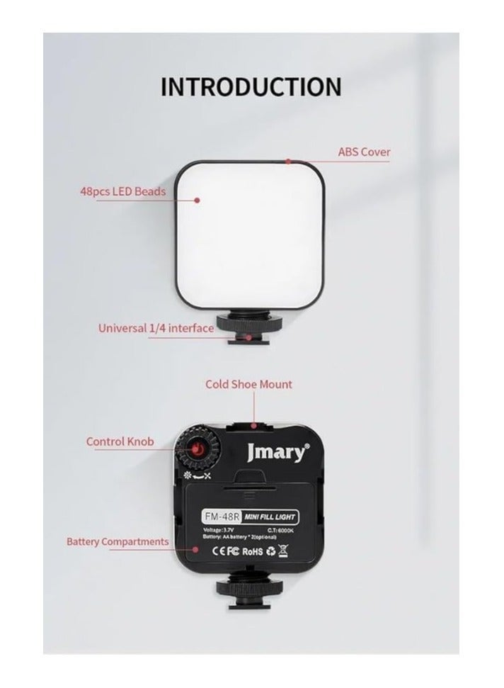 Jmary FM-48R 3.7V Mini Portable Video Light - Image 3