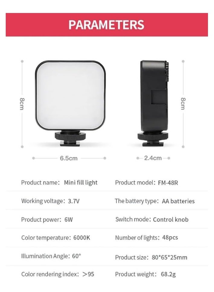 Jmary FM-48R 3.7V Mini Portable Video Light - Image 4