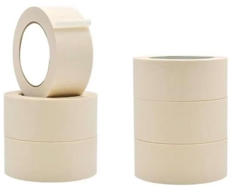 Samettex Masking Tape 50mm x 10 Yards -6 Pieces -Beige - Image 3