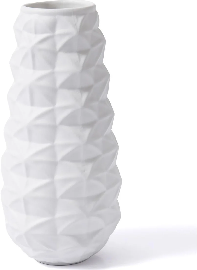 The Mia Licia Ceramic Vase White 17X17X37 cm