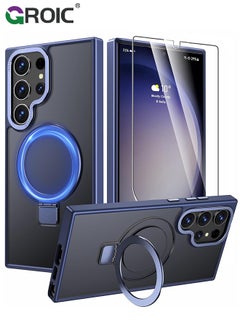 GROIC For Samsung Galaxy S24 Ultra Case with Magnetic Ring, with 1 Pack Soft TPU HD Screen Protector, Drop Protection Cover,Shockproof Cell Phone Shell for Galaxy S24 Ultra 6.8''  - Image 1