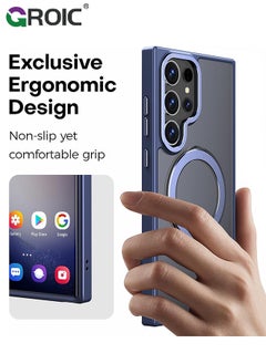 GROIC For Samsung Galaxy S24 Ultra Case with Magnetic Ring, with 1 Pack Soft TPU HD Screen Protector, Drop Protection Cover,Shockproof Cell Phone Shell for Galaxy S24 Ultra 6.8''  - Image 2