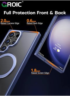 GROIC For Samsung Galaxy S24 Ultra Case with Magnetic Ring, with 1 Pack Soft TPU HD Screen Protector, Drop Protection Cover,Shockproof Cell Phone Shell for Galaxy S24 Ultra 6.8''  - Image 4