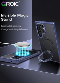 GROIC For Samsung Galaxy S24 Ultra Case with Magnetic Ring, with 1 Pack Soft TPU HD Screen Protector, Drop Protection Cover,Shockproof Cell Phone Shell for Galaxy S24 Ultra 6.8''  - Image 3