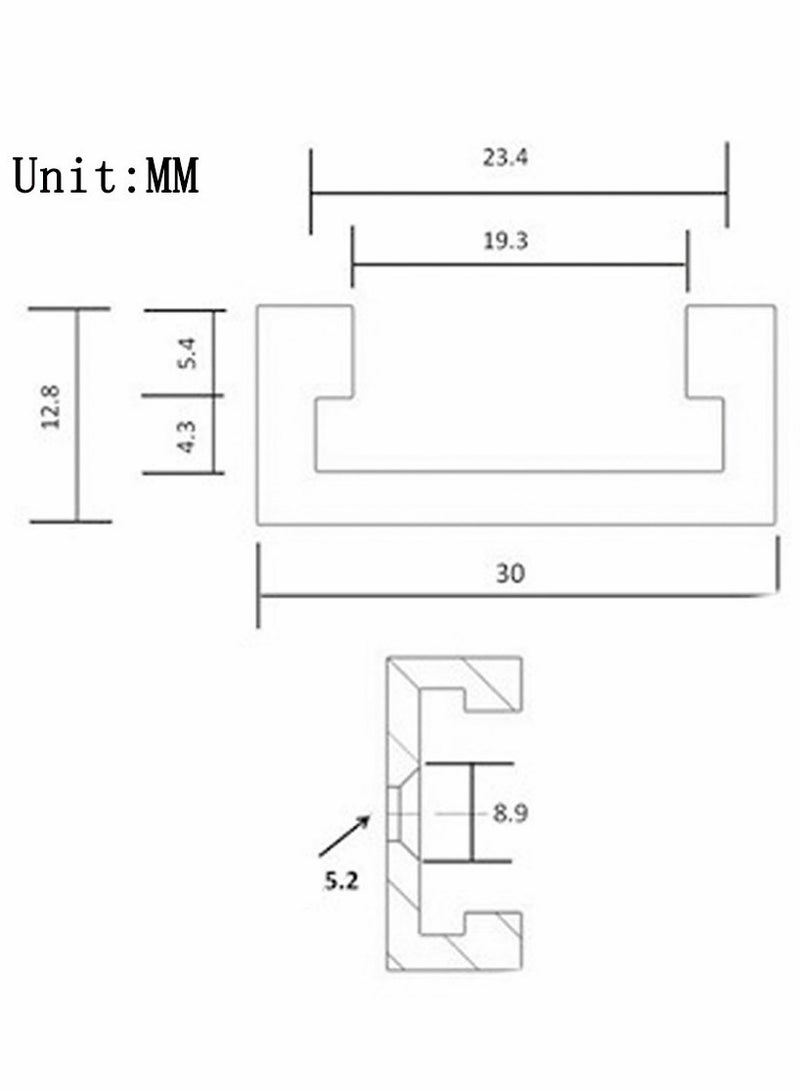 طقم تقاطعات بملف مزدوج من 4 قطع، مقاس 4 إنش مع ثقوب تثقيب مسبقة، مصنوع من سبائك الألمنيوم عالية القوة 6063 مع معالجة أنودية وطلاء رملي ناعم، مثالي للأعمال الخشبية. - Image 5
