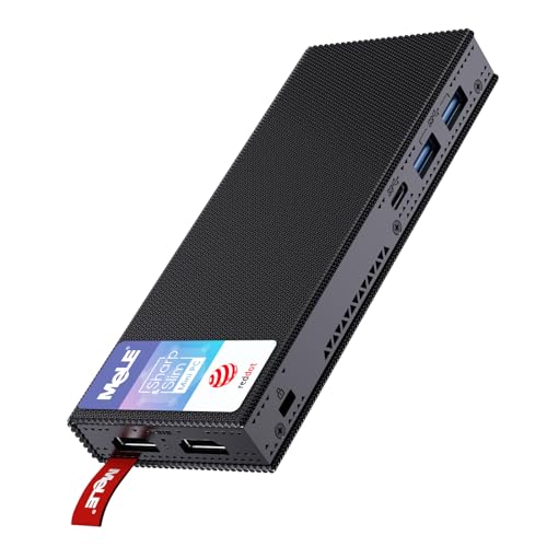 Mele جهاز كمبيوتر ميني بدون مروحة MeLE Stick PC PCG02 Pro، N100 8GB/128GB، كمبيوتر ميني مزدوج HDMI، 4266MHz LPDDR4، واي فاي 5 إيثرنت جيجابت، Type-C PD3.0، تصميم مدمج SFF للأعمال، المكتب، الصناعة، المنزل - Image 1