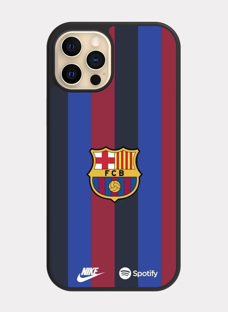 بكسلات كفر ايفون 12 برو شعار برشلونة احمر - Image 1