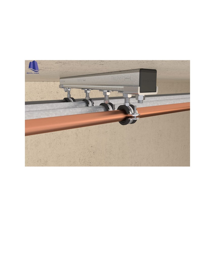 Heavy Duty Adjustable Two-screw Pipe Galvanized Iron (GI) Clamp with Rubber Lined or Unlined for Wall Ceiling Mount Pipe Supports, Split Ring Hanger (3 Inch, Pack of 10)  - Image 2